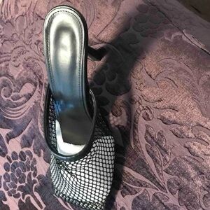 Brand new black lace heels